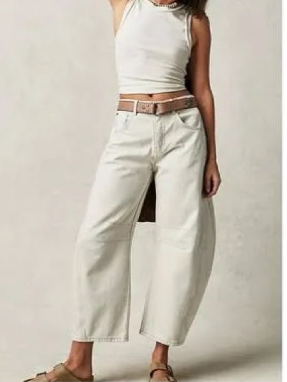 Universal Thread cream corduroy barrel pants
